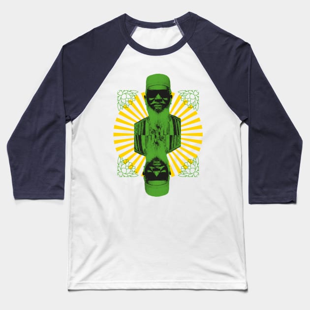 Pharoah Sanders Baseball T-Shirt by HAPPY TRIP PRESS